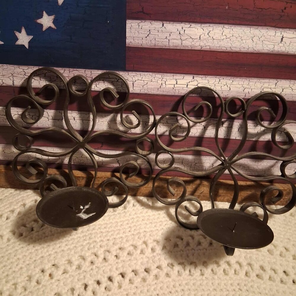 WALL CANDLE HOLDERS (SET OF 2) - Picture 5 of 5